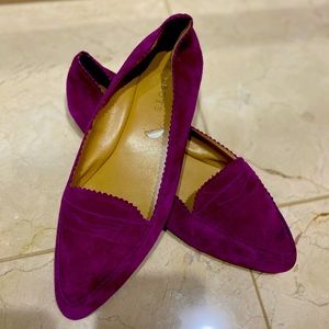 Talbots fuchsia flats size 7